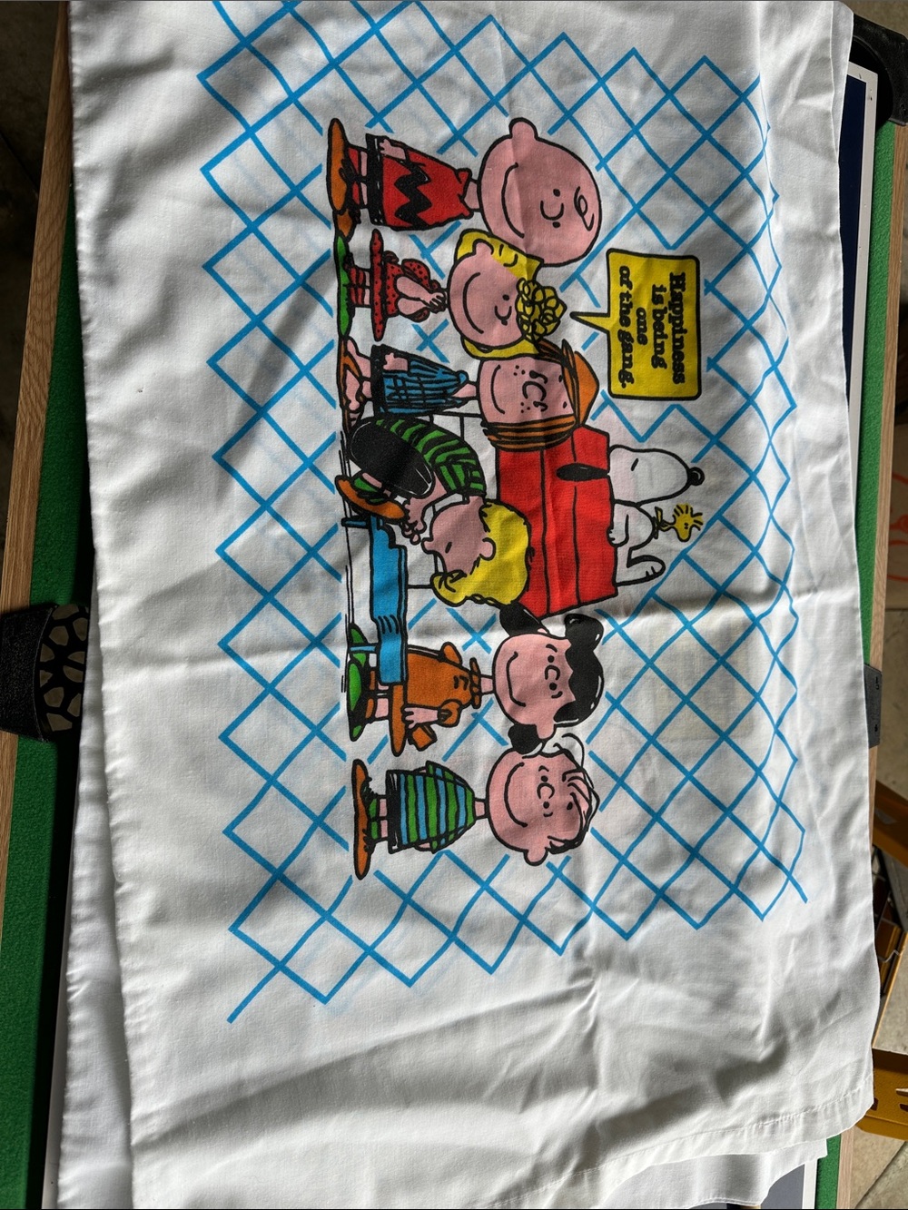 Peanuts Pillowcase with Multicolor Cartoon Characters on White price is for two